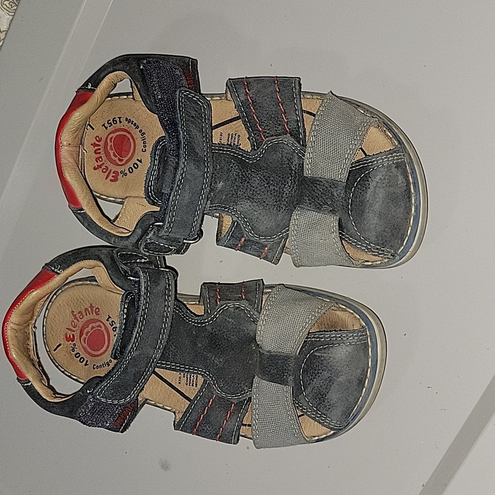 100% elefante contigo leather sandals